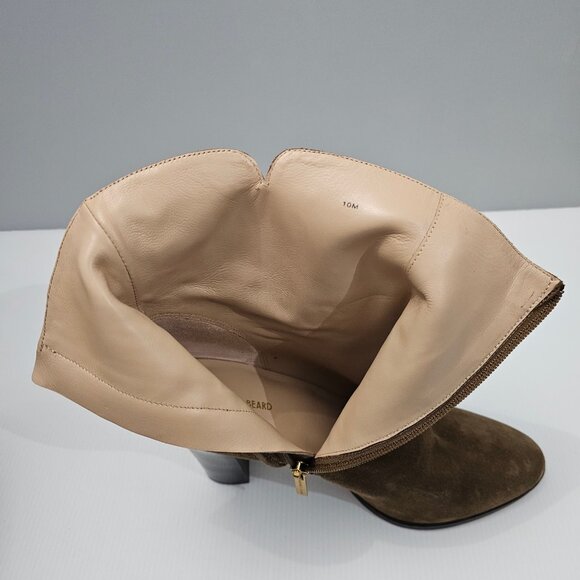 NEW Veronica Beard Viv Ankle Boot Womens 10 Brown Suede High Heeled Buckle Fall - Picture 10 of 15